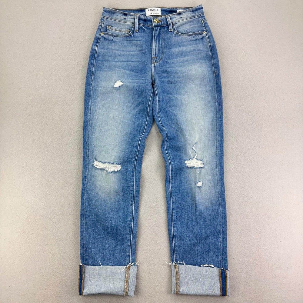 Frame Denim Blue Le Nouveau Straight Leg Jeans-26